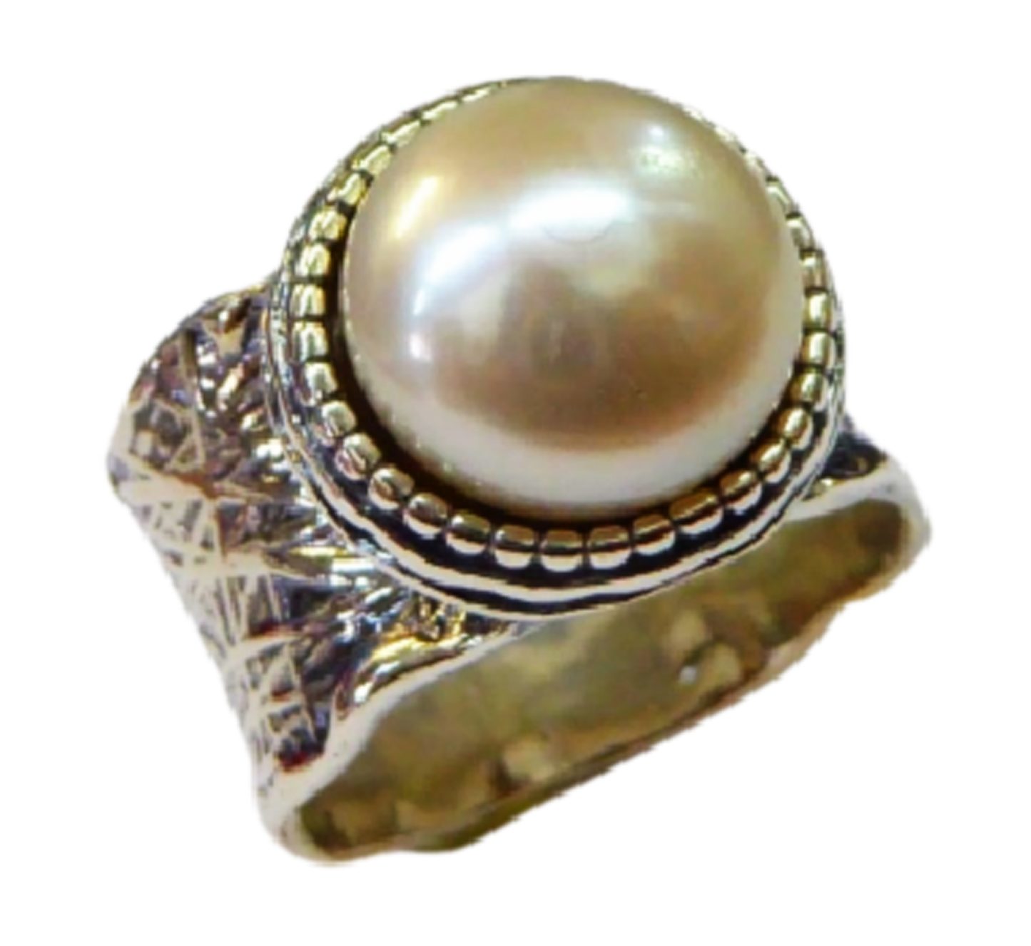 Bluenoemi Jewelry Rings Bluenoemi - SHR503 Sterling Silver Pearl Ring for Woman - Israeli Jewelry Store - Engagement Rings