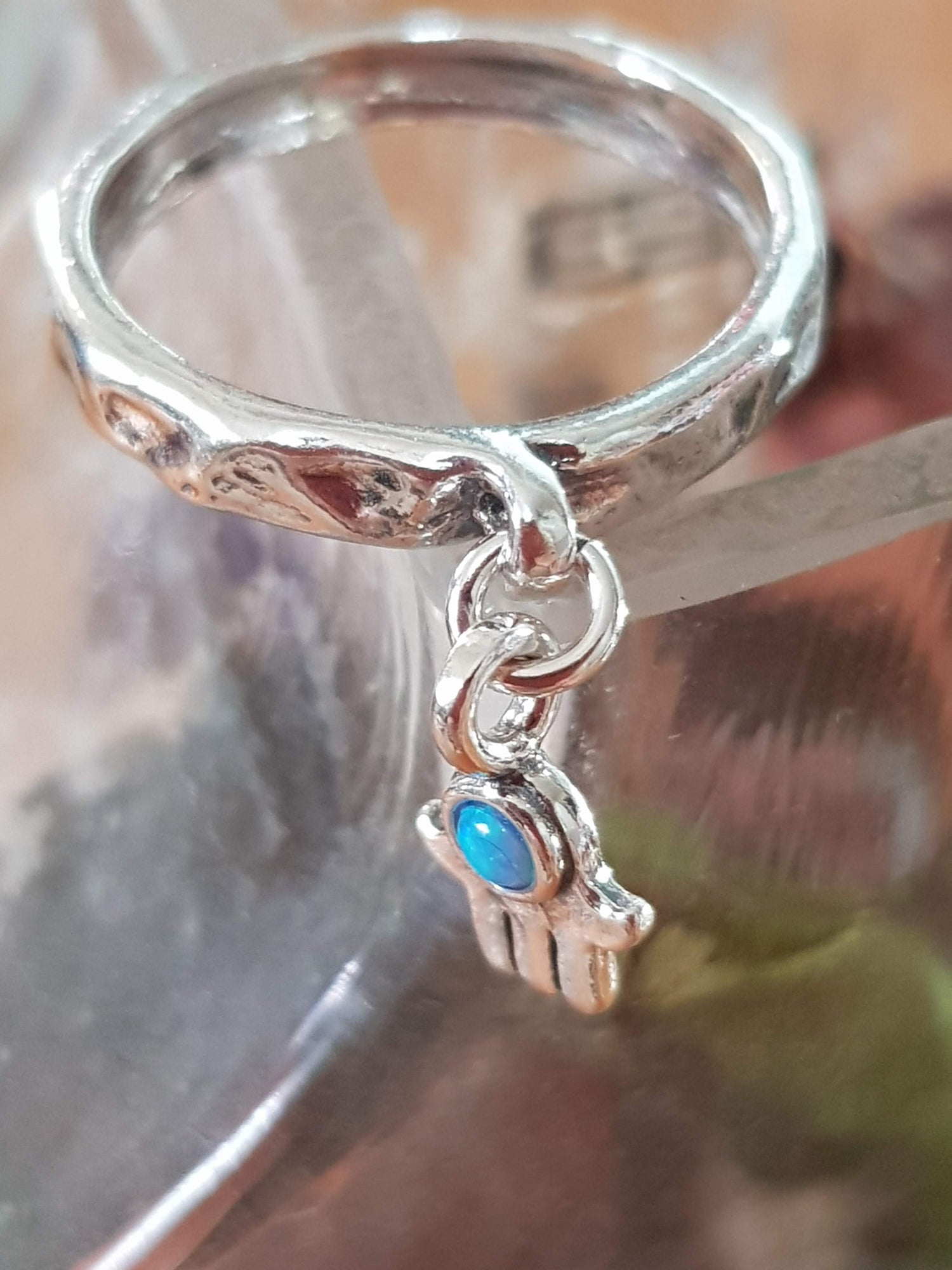 Bluenoemi Jewelry Rings Bluenoemi SR301a Ring for woman Hamsa charm good luck Israeli Jewelry