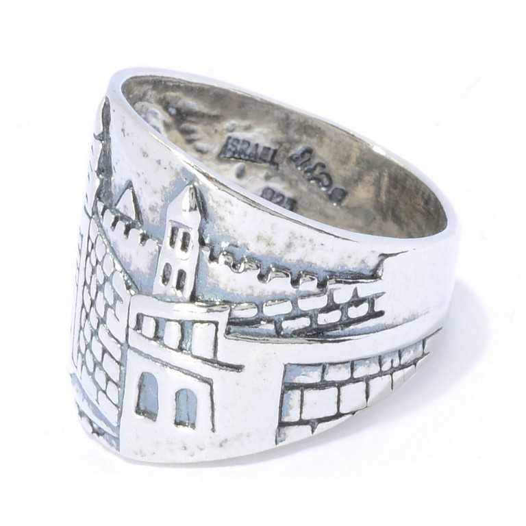 Bluenoemi Jewelry Rings Bluenoemi Sterling Silver Ring for Woman and Man with Jerusalem View