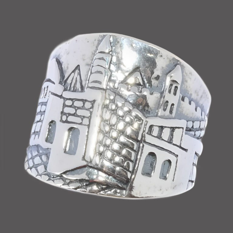 Bluenoemi Jewelry Rings Bluenoemi Sterling Silver Ring for Woman and Man with Jerusalem View