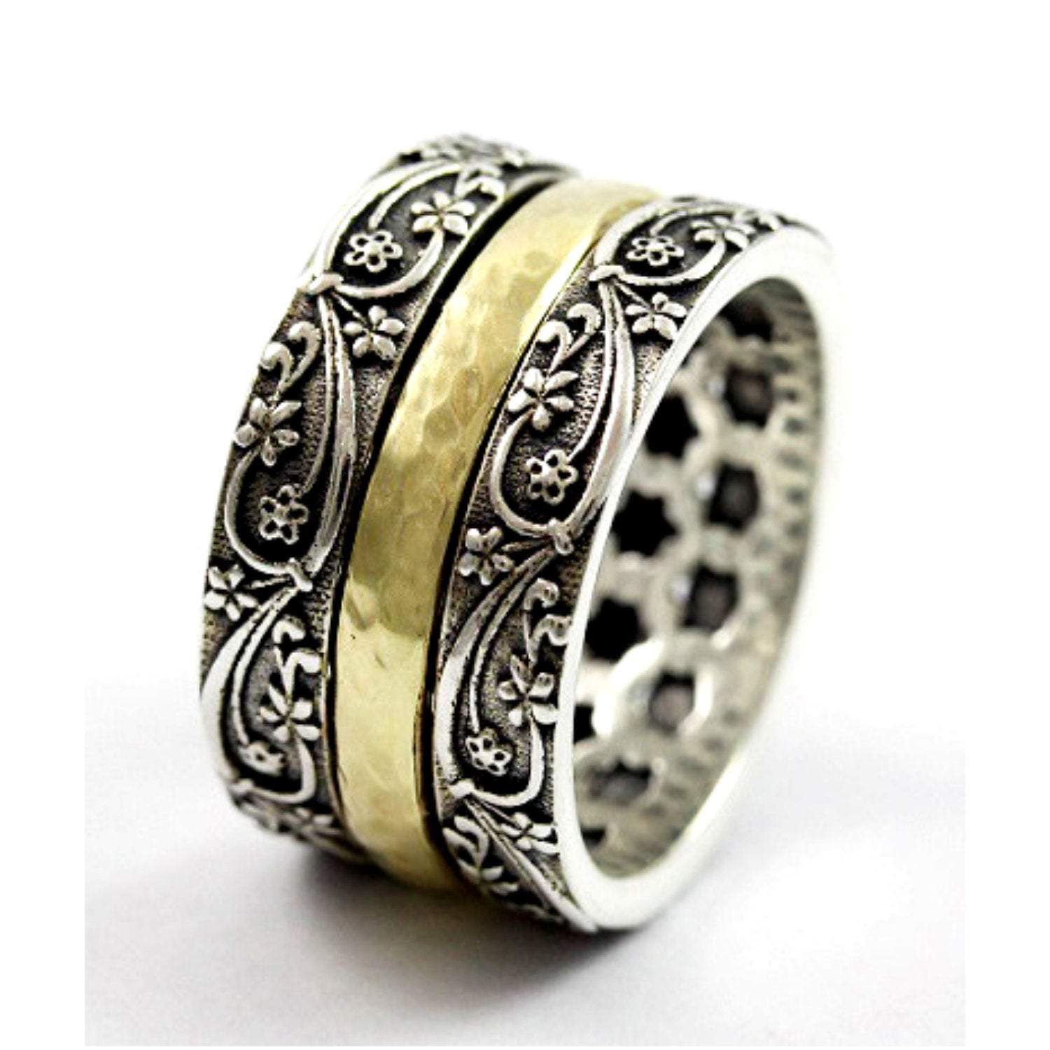 Bluenoemi Jewelry Rings Floral rings for ladies engagement ring band silver gold