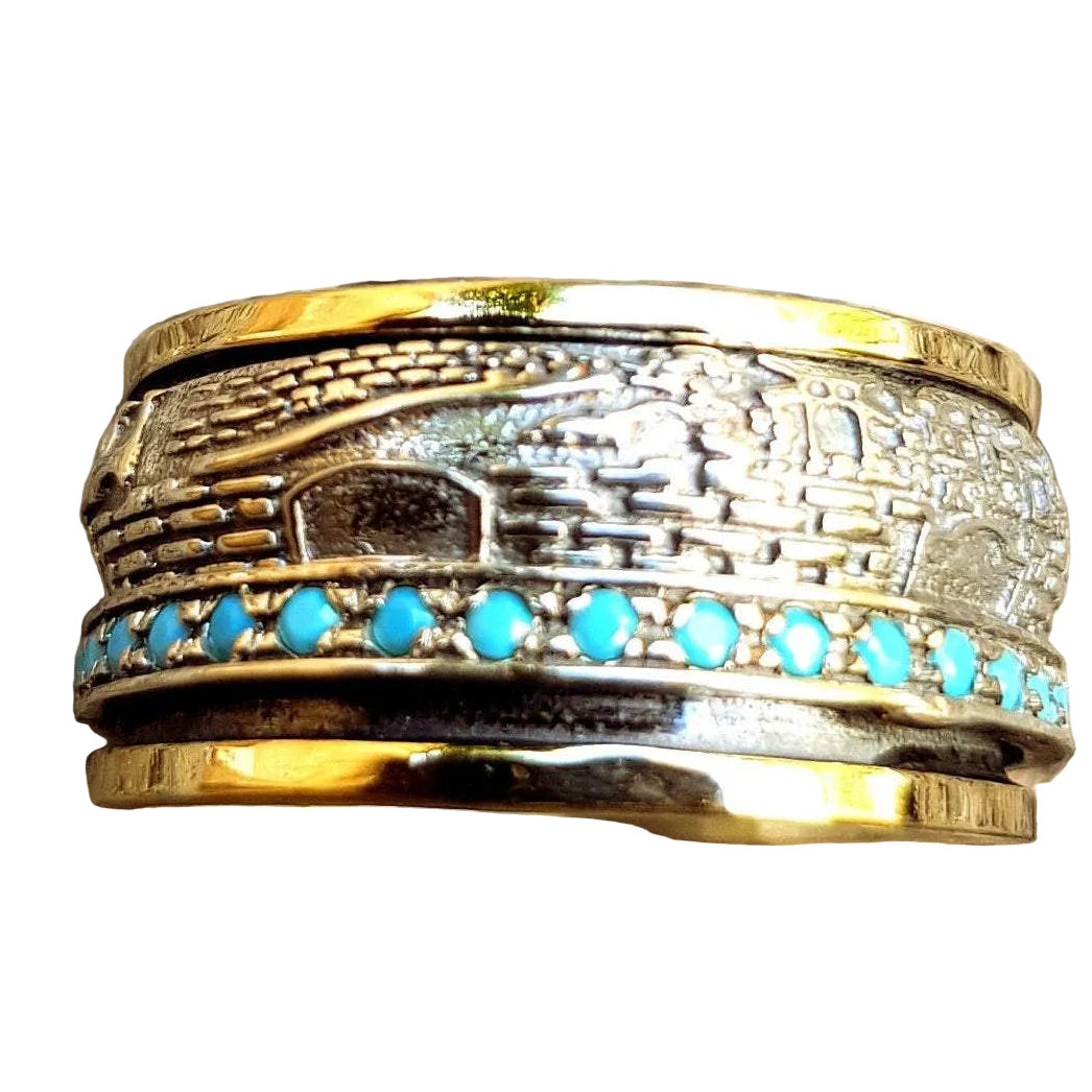 Jerusalem spinner ring close-up detail