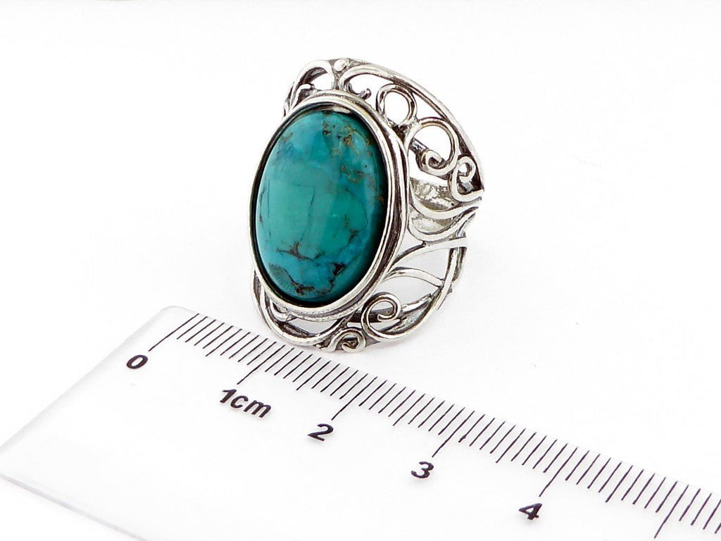 Jewelry from Israel Sterling silver ring for woman set turquoise