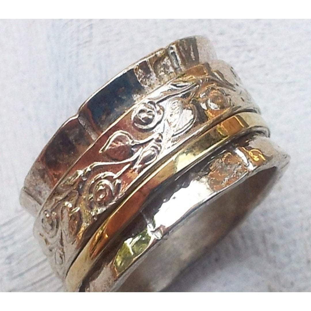 Bluenoemi Jewelry Rings Meditation Rings Spinner ring silver gold designer jewelry