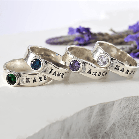 Bluenoemi Jewelry Unique sterling silver rings personalized