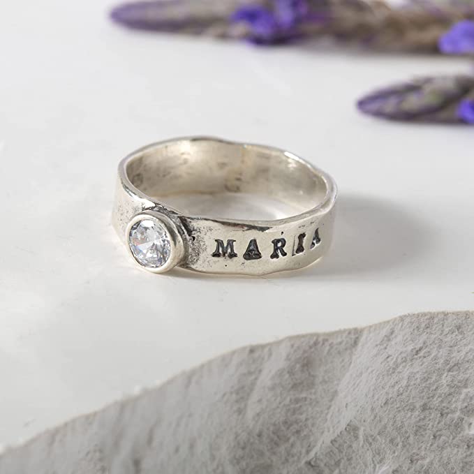 Unique sterling silver rings. Custom Personalized name rings. Bluenoemi jewelry - Bluenoemi