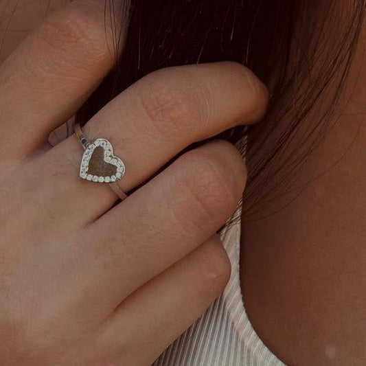 Bluenoemi Jewelry Rings silver Heart Ring Sterling silver ring for woman. Love heart jewelry.