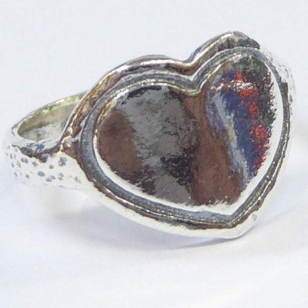 Bluenoemi Jewelry Rings Silver rings for woman, israeli rings. Heart love Sterling Silver Ring.