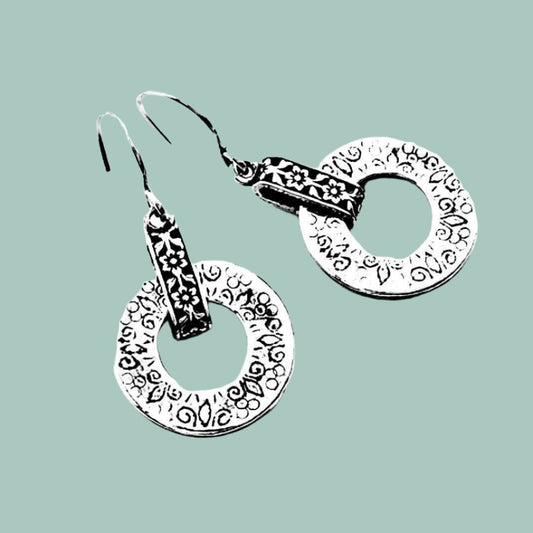 Bluenoemi Jewelry Rings silver Silver earrings / earrings for women / dangle earrings / flourish earrings