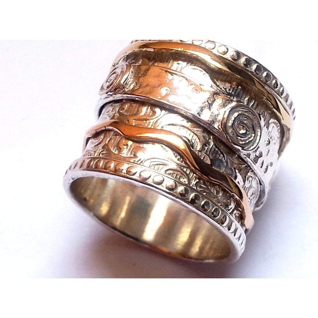 Bluenoemi Jewelry Rings Spinner ring for woman, spinning ring, silver and gold spinner rings jewellery