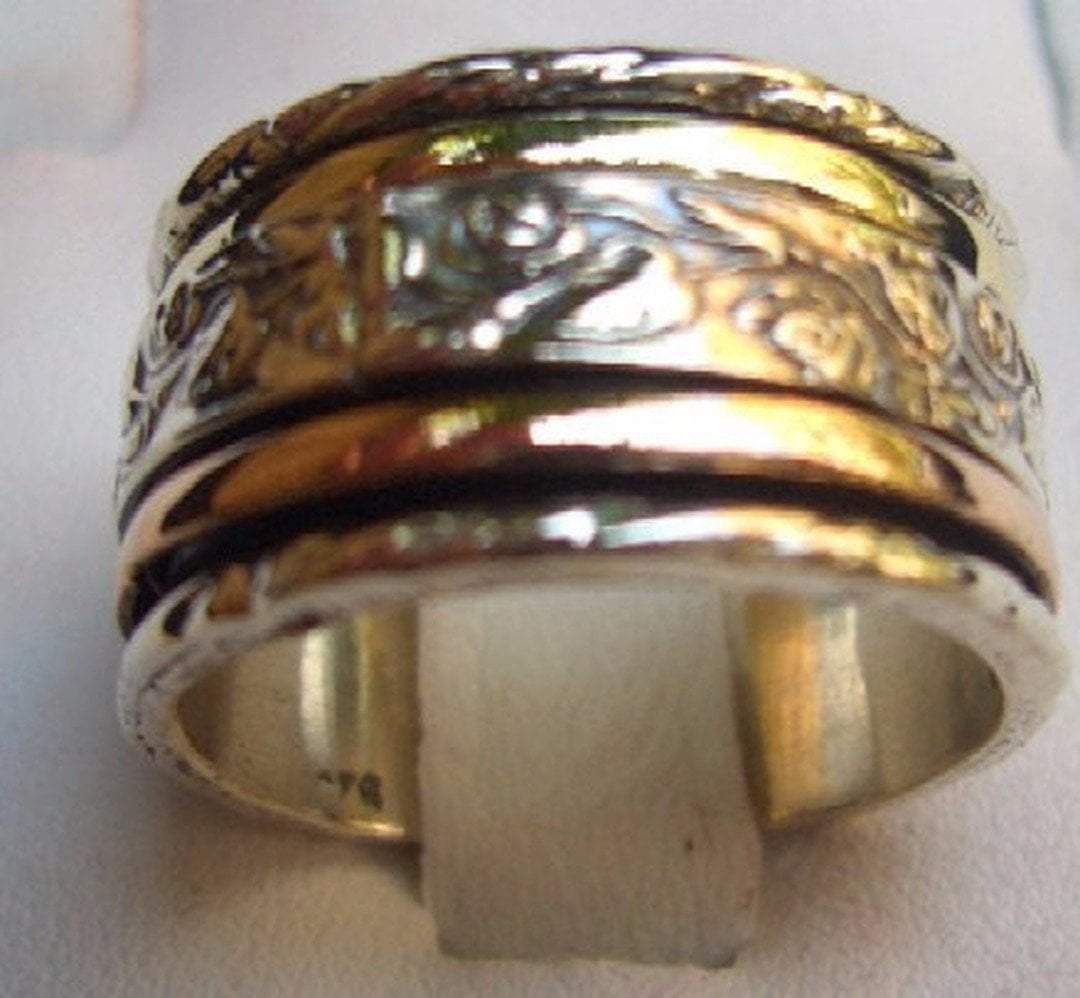 Bluenoemi Jewelry Rings Spinner ring silver gold designer jewelry Israeli rings " Meditation rings"