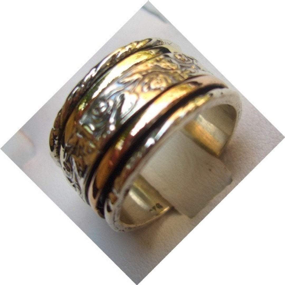 Bluenoemi Jewelry Rings Spinner ring silver gold designer jewelry Israeli rings " Meditation rings"