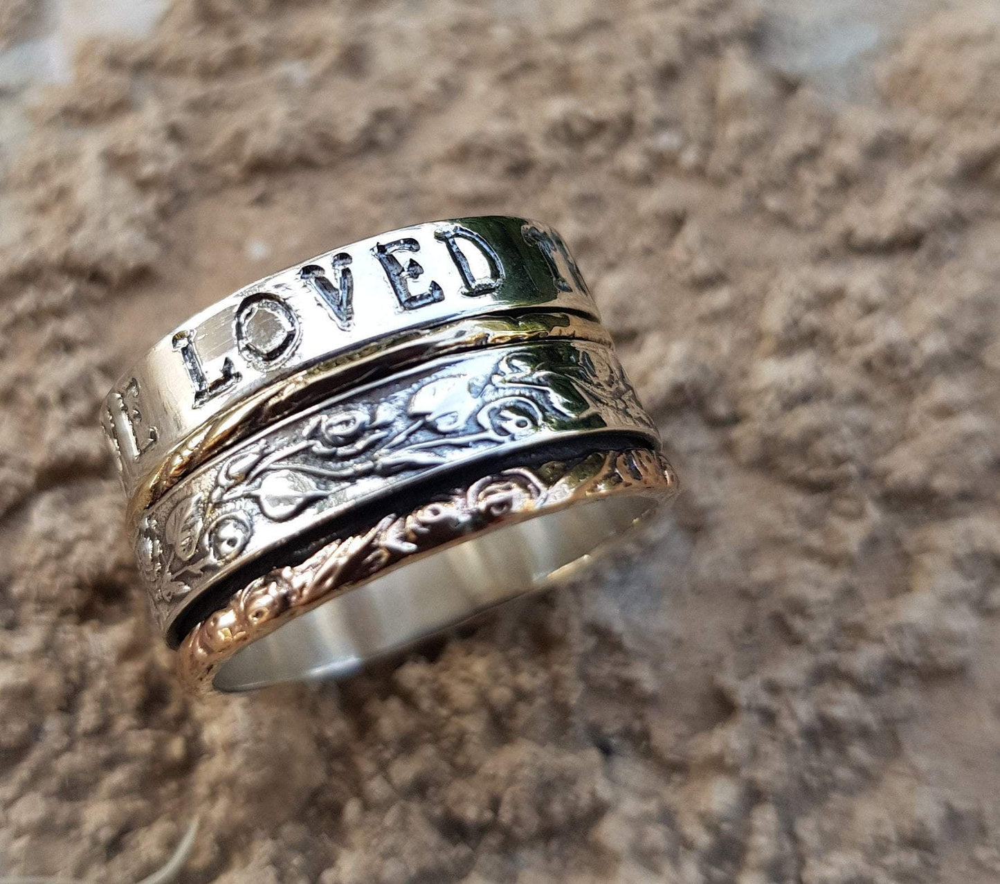 Bluenoemi Jewelry Rings Spinner Ring, Sterling Silver Jewelry, Personalized ring / silver gold rings for woman