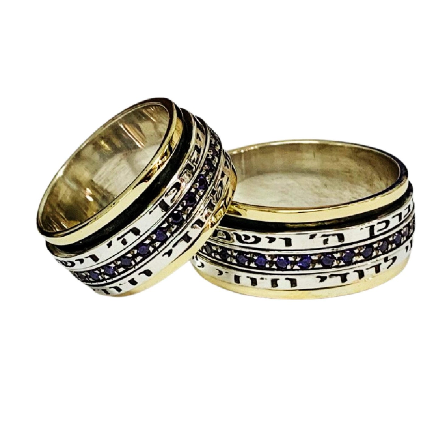 spinner rings for woman Hebrew Blessing Jewelry