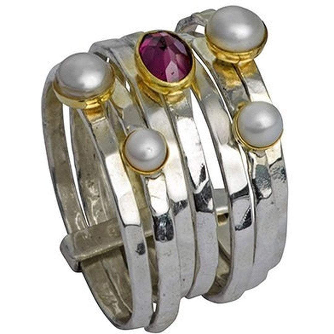 Bluenoemi Jewelry Rings Stacking Rings for  woman set with Pearls & Gemstones / silver gold 9ct