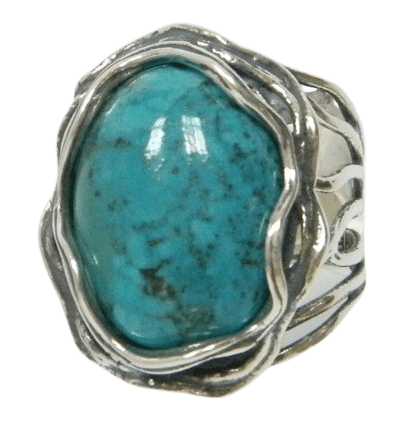 Bluenoemi Jewelry Rings Statement silver ring for woman , Bluenoemi ring , turquoise / onyx / labradorite
