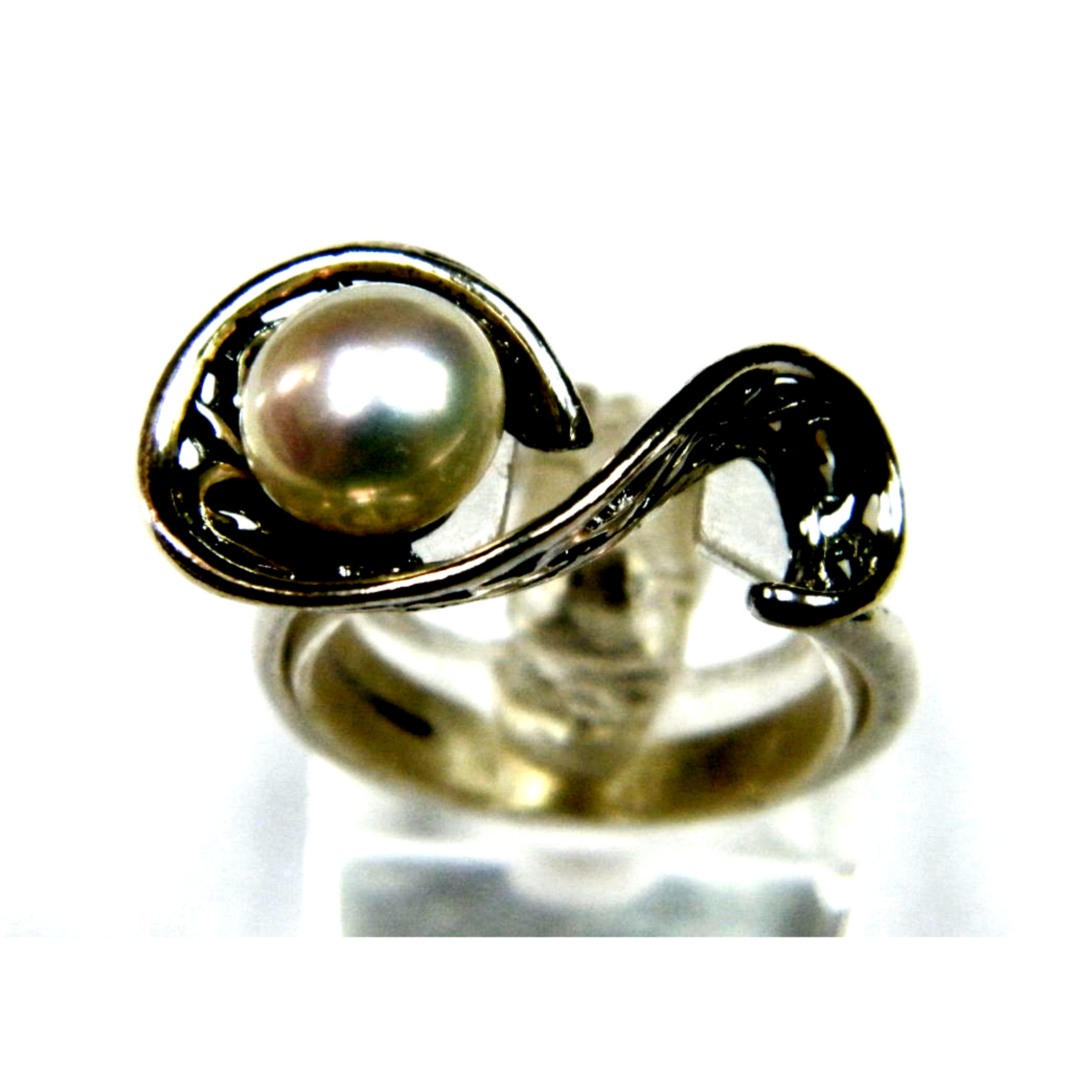 Bluenoemi Jewelry Rings Sterling Silver Pearl Designer Ring for women - Israeli Silver Jewelry