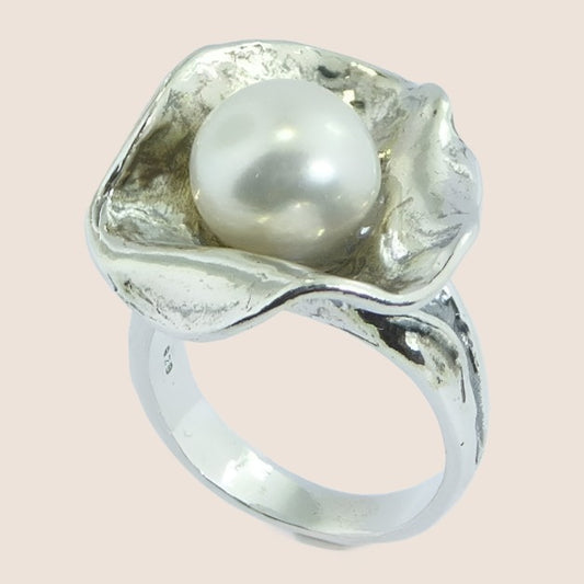 Bluenoemi Jewelry Rings Sterling silver ring for woman pearl ring,  sterling silver jewelry ring