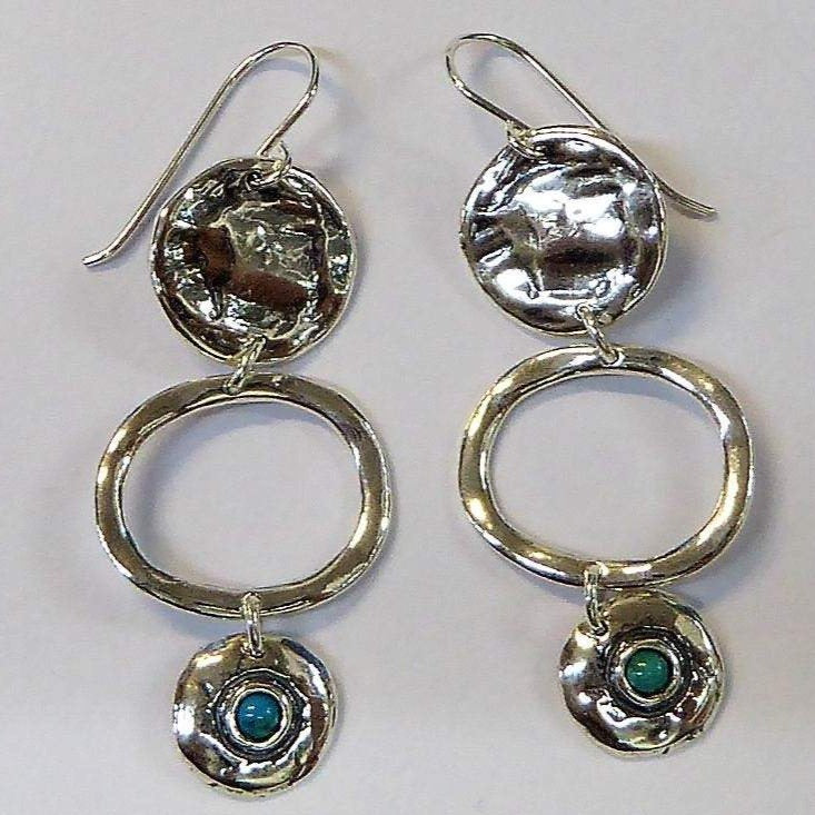 Bluenoemi Jewelry Silver earrings for woman, turquoise earrings | israelische schmuck | joyas de moda | boucles d'oreilles