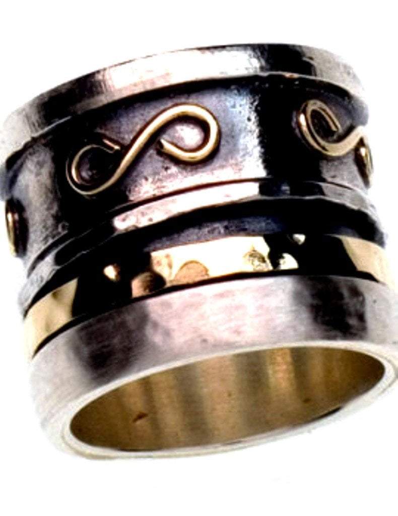 Bluenoemi Jewelry Spinner ring man / spinner ring woman / silver gold 9ct /Sterling Silver .925