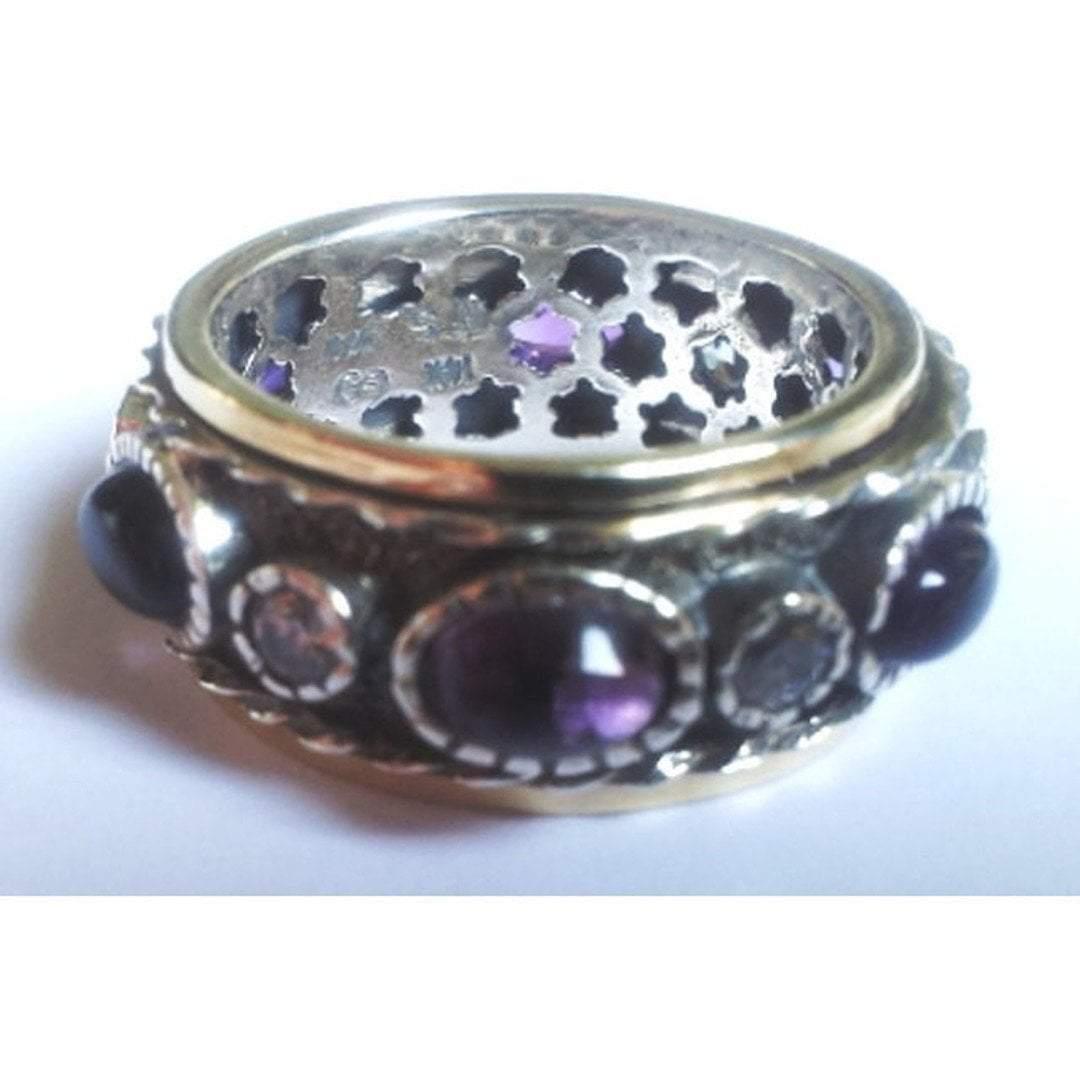 Bluenoemi Jewelry Spinner Rings 5 / amethysts Unique spinner Rings / Meditation Rings / fidget rings / best spinner rings / Bluenoemi ring for woman - online jewellery shopping store