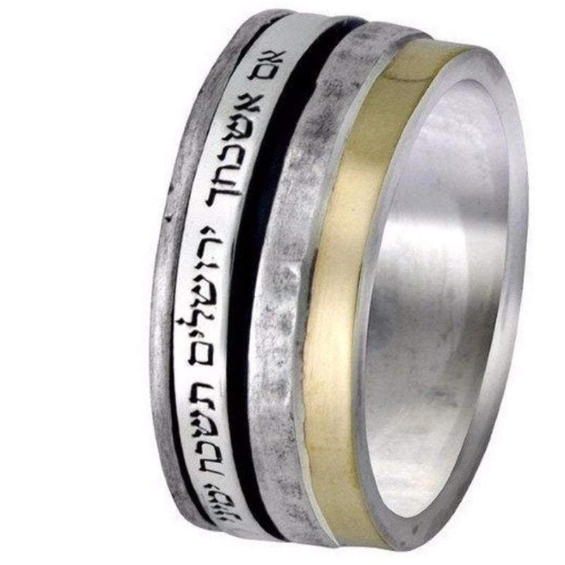 Bluenoemi Jewelry Spinner Rings 6 / silver Rings for women, spinner sterling silver rings gold, Promise to remember Jerusalem