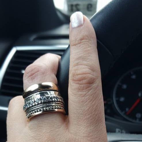 Spinner ring womens amazing Ring for Woman. Silver Gold  Zircons / Garnets / Opals. Bluenoemi Spinner Rings for Women Meditation Ring for Woman. Silver Gold  Zircons / Garnets / Opals.