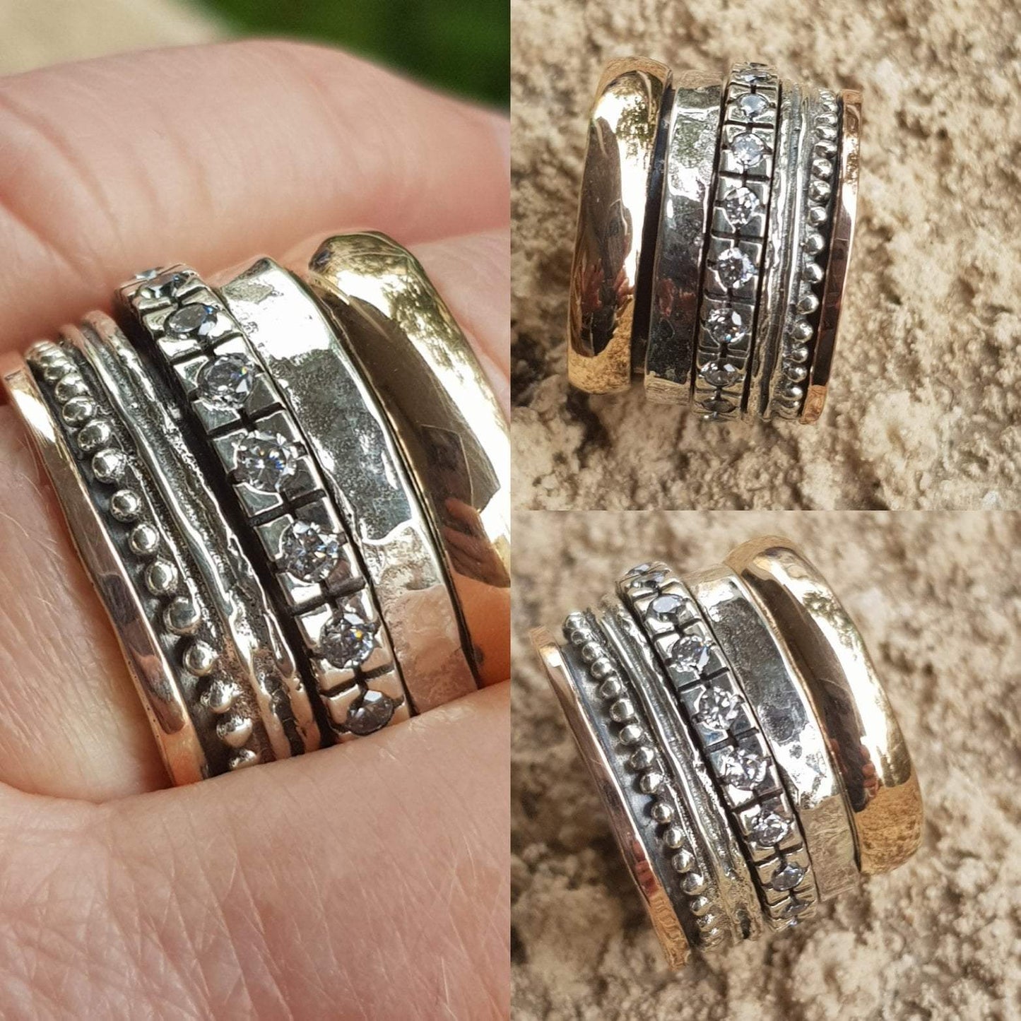  Bluenoemi Spinner Rings for Women 