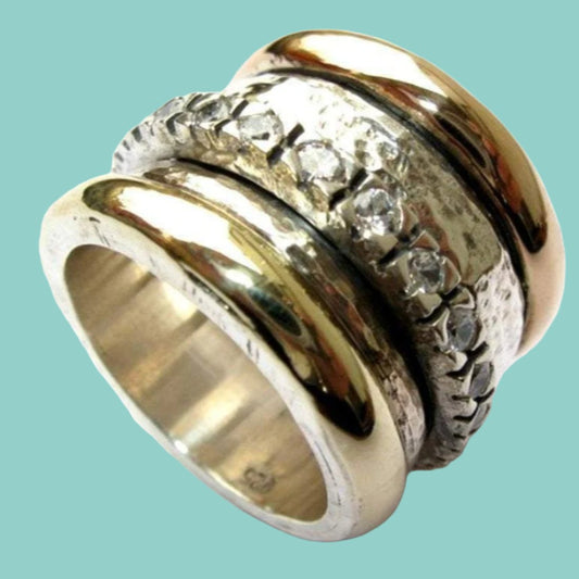 Fidget rings meditation rings, Israel designer Jewelry - Bluenoemi