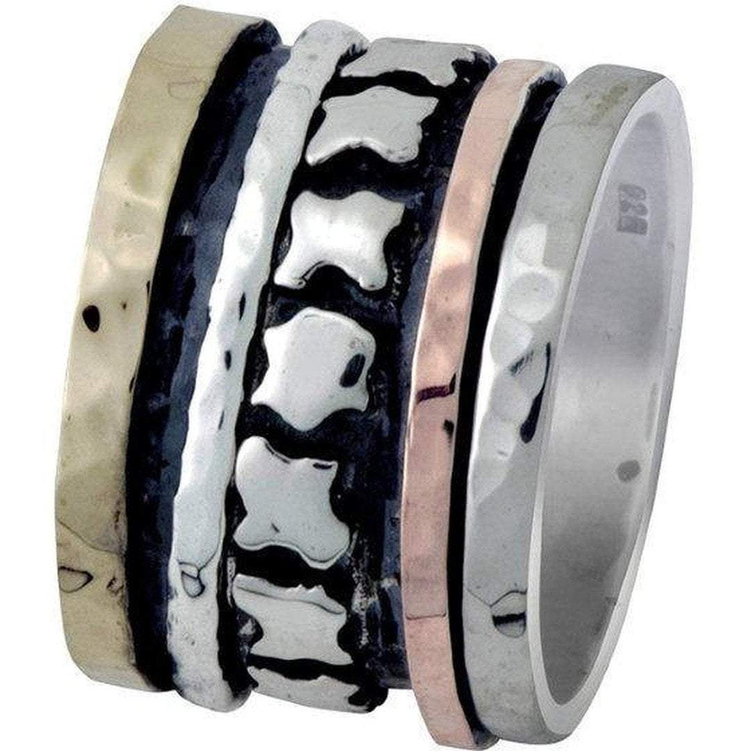 Bluenoemi Jewelry Spinner Rings Israeli Jewelry sterling silver statement ring 9 ct gold. 3 Colours metals Spinner Ring