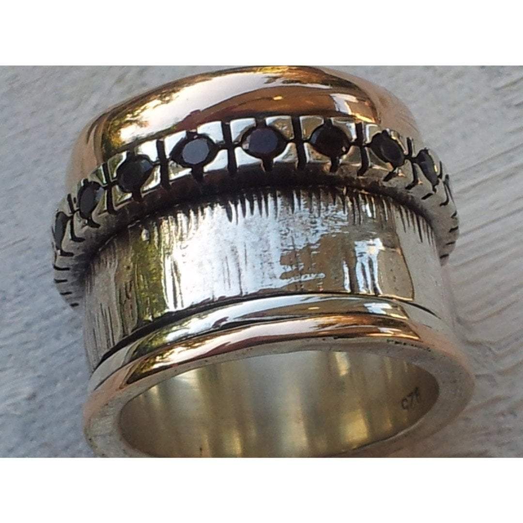 Bluenoemi Jewelry Spinner Rings Romantic ring for woman, garnet ring , spinner ring for woman , spin ring