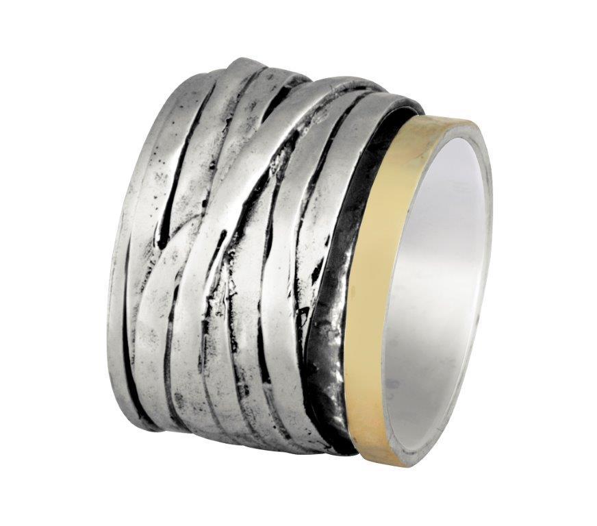Bluenoemi Jewelry Spinner Rings Spinner ring silver 9ct gold spin ring for woman.