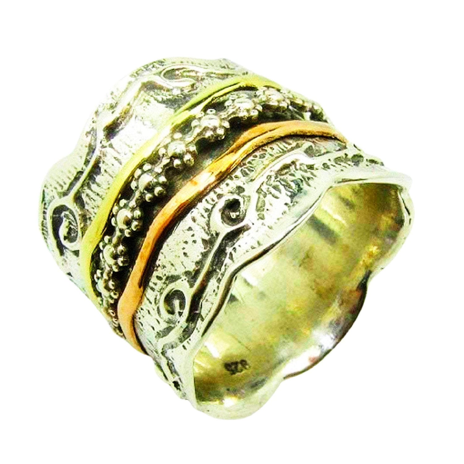 Bluenoemi Jewelry Spinner Rings Spinner rings for women. Silver spiner ring, Hippie ring silver & gold Israeli ring