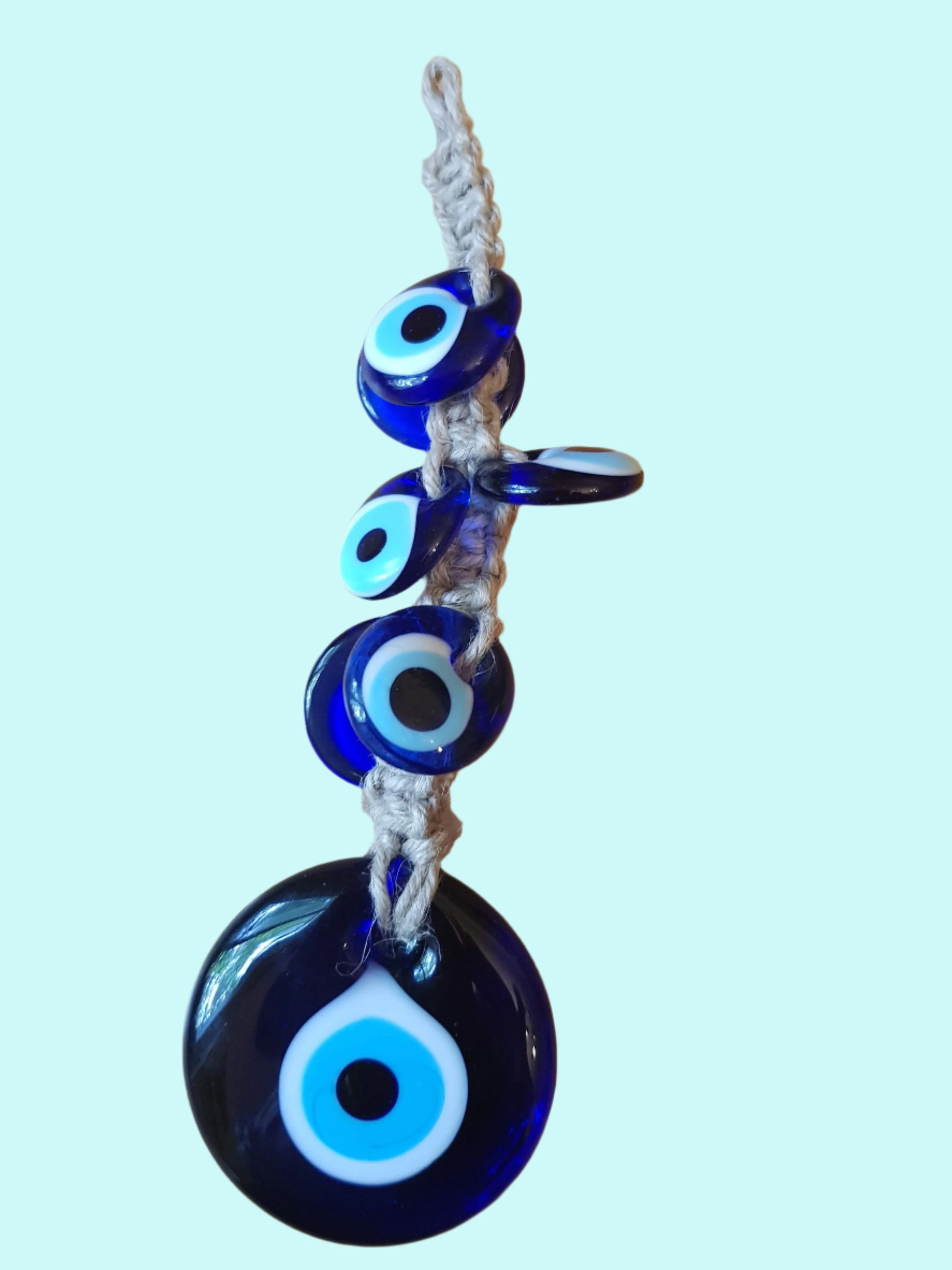 Bluenoemi Blue Eye Glass Bead Souvenir for Protection Wall Hanging with Small Eye Beads - Bluenoemi