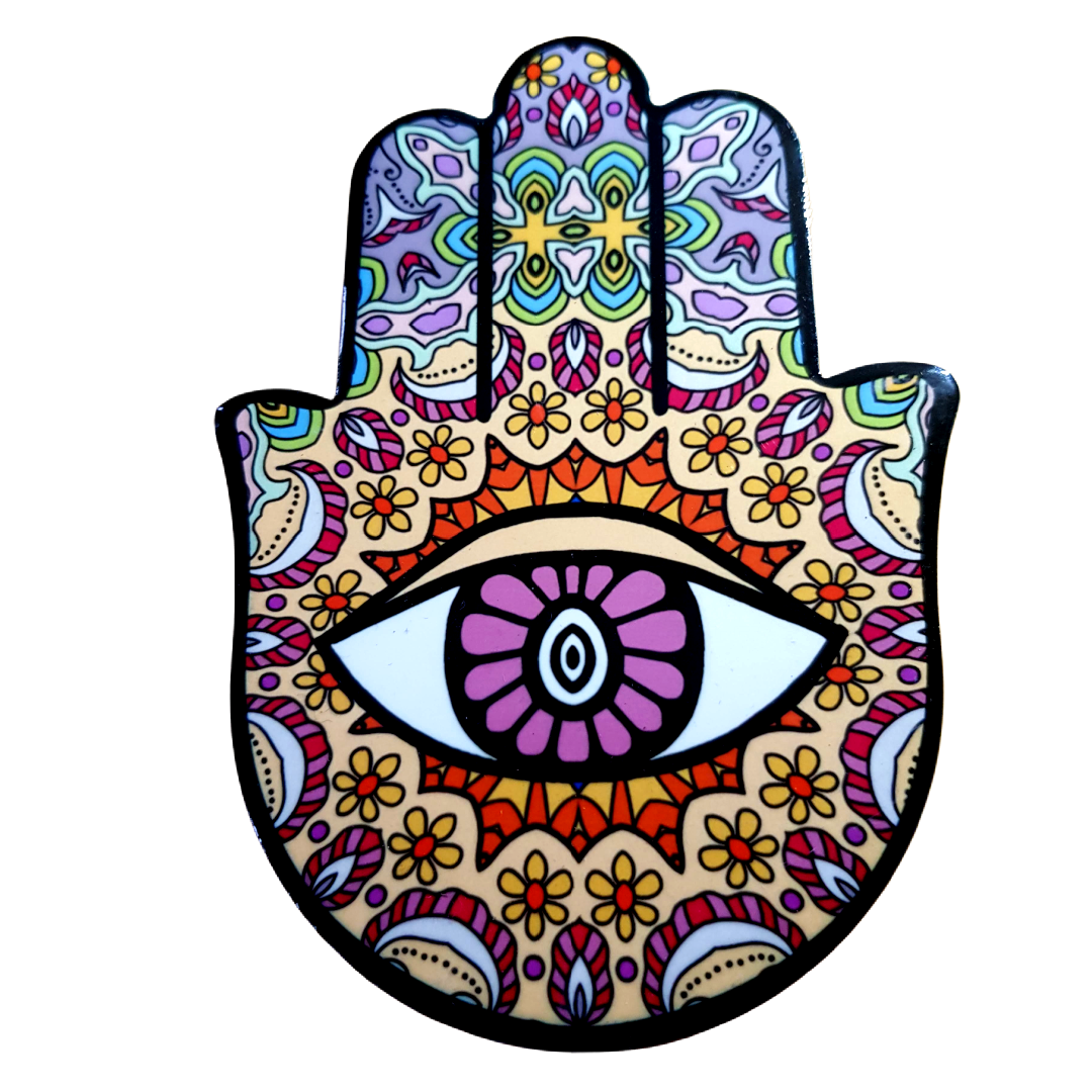 Bluenoemi Jewelry wall hanging Bluenoemi Armenian Ceramic Hamsa Blessing for Home Evil Eye Beautiful Design