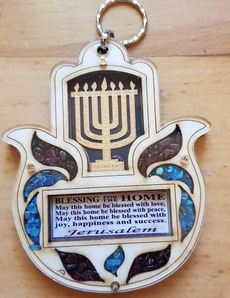 Bluenoemi Jewelry wall hanging Bluenoemi Hamsa Jewish Gifts Fatima Hand Home Blessing Israeli Gifts