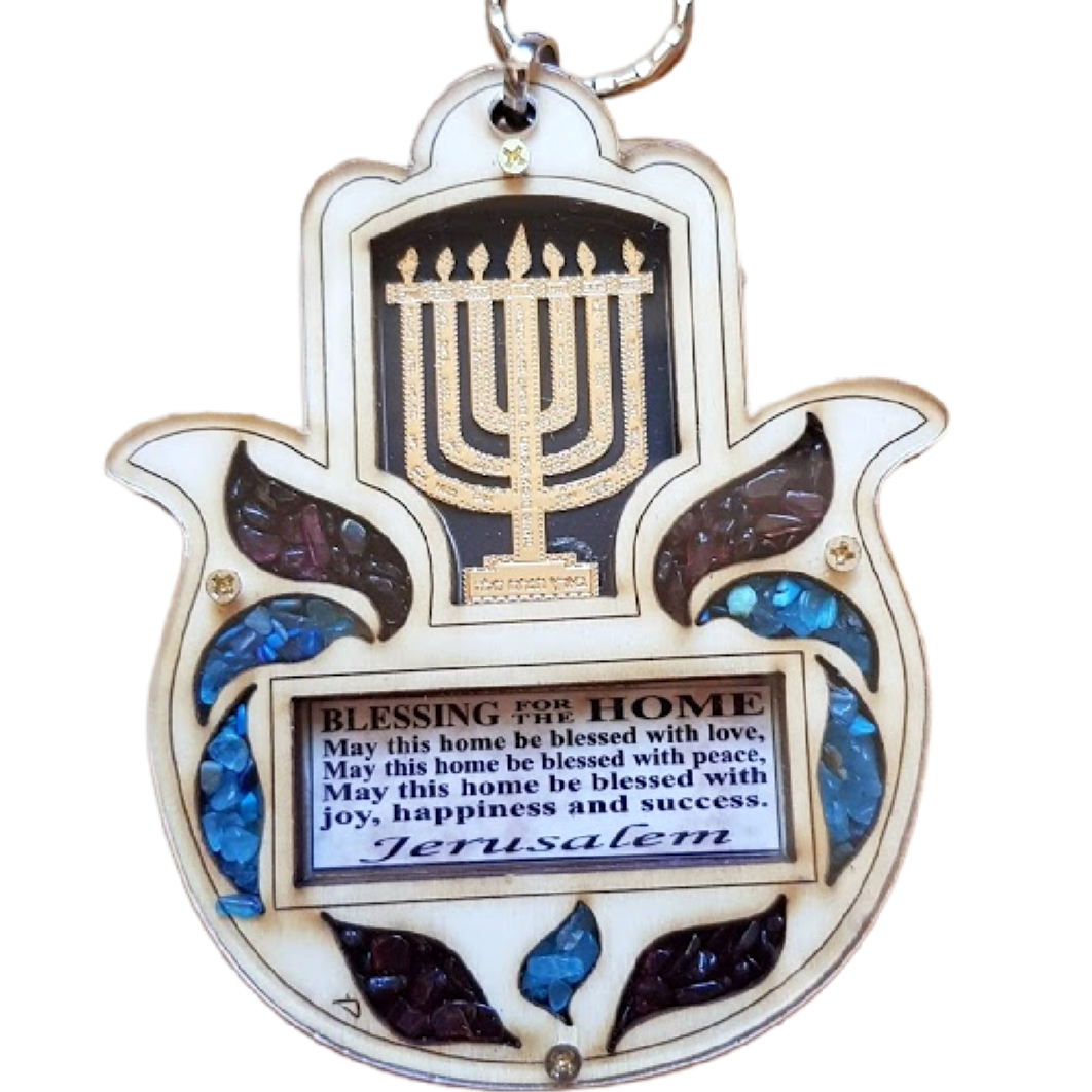 Menorah Hamsa Gifts Fatima Hand Home Blessing - Bluenoemi