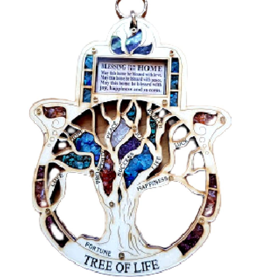 Bluenoemi Jewelry wall hanging Bluenoemi Hamsa Jewish Gifts Fatima Hand Tree of Life Home Blessing Israeli Gifts