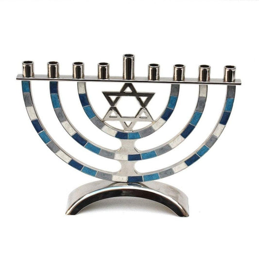 Bluenoemi Menorah Bluenoemi Jewish Hanukkah Menorah Judaica Gift
