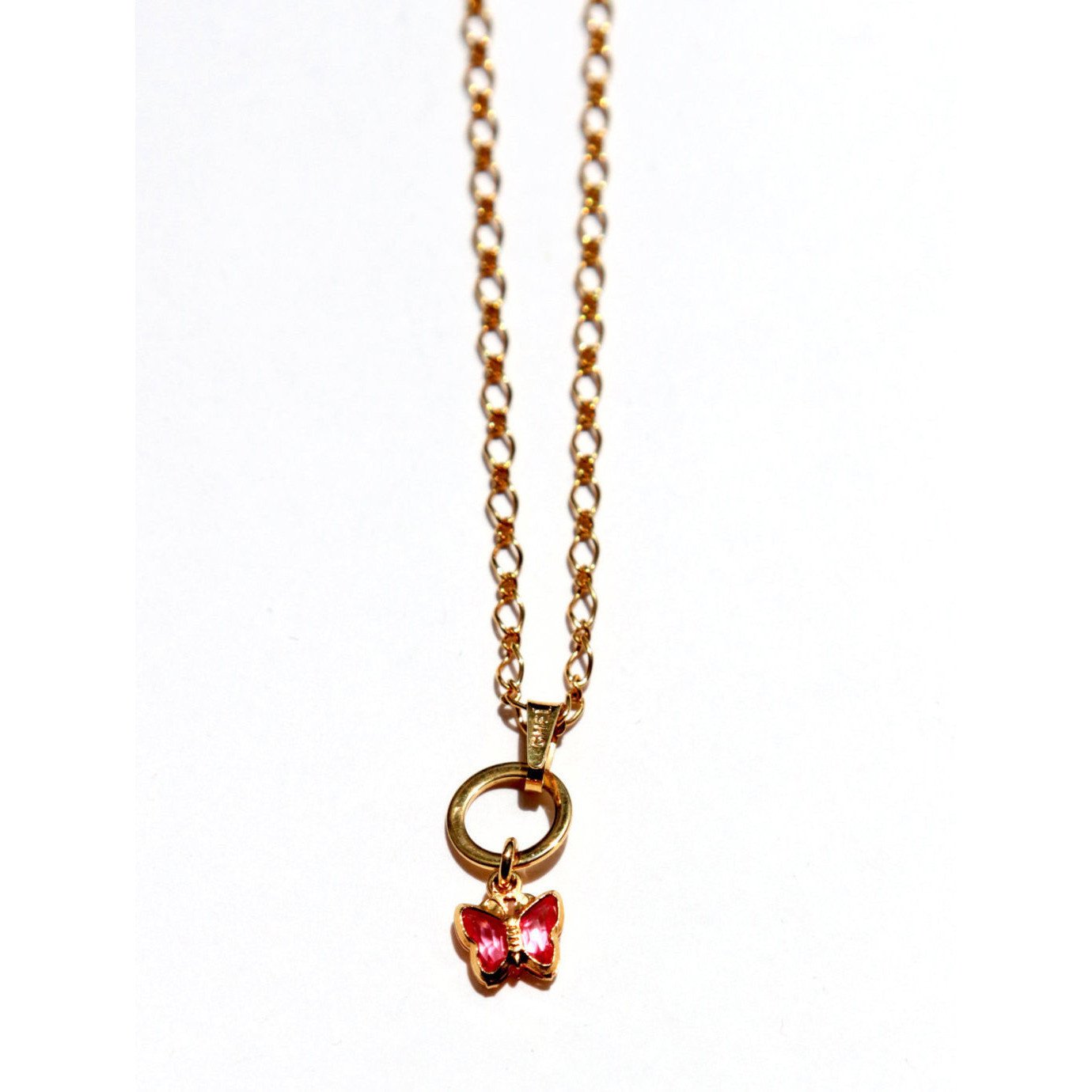 Bluenoemi - My Jewelry Necklaces red Necklace Butterfly charm cute gold plated bridesmaid necklace.