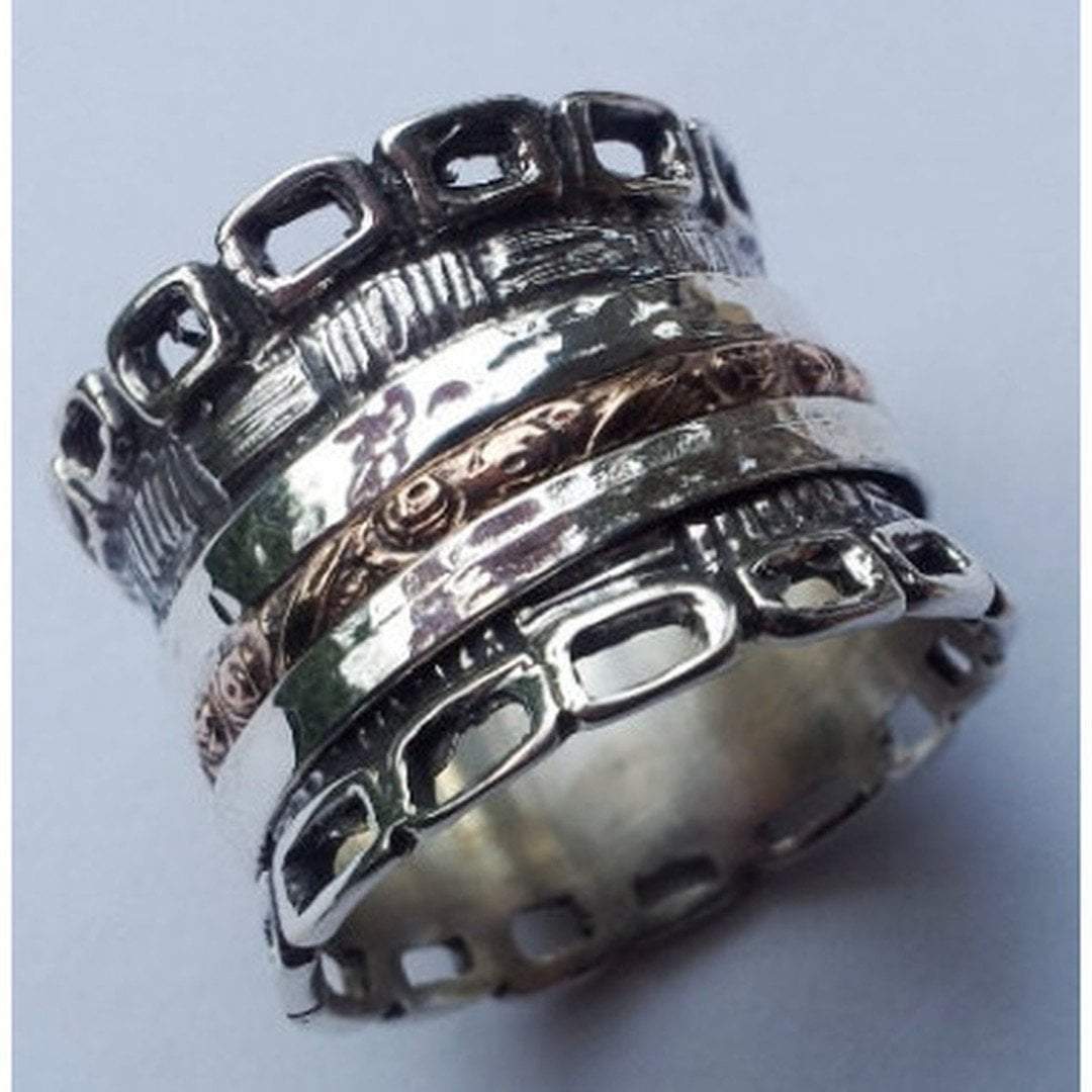 Bluenoemi - My Jewelry Rings Spinner ring silver gold designer Israeli rings Meditation rings