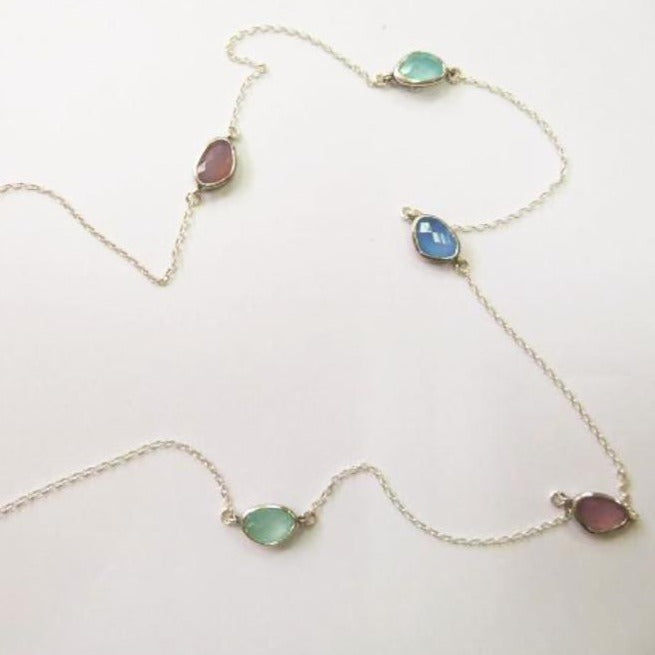 Bluenoemi Necklaces & Pendants Calcedony Exquisite Chalcedony Necklace - Sterling Silver Jewelry