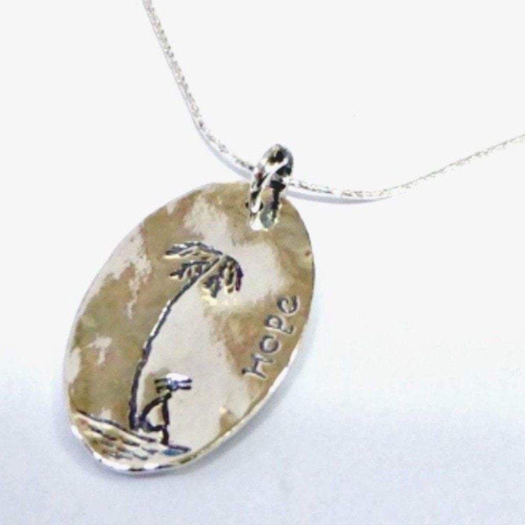Bluenoemi Necklaces & Pendants silver Bluenoemi Israeli Jewelry Silver necklace for woman / silver jewelry / HOPE silver necklace