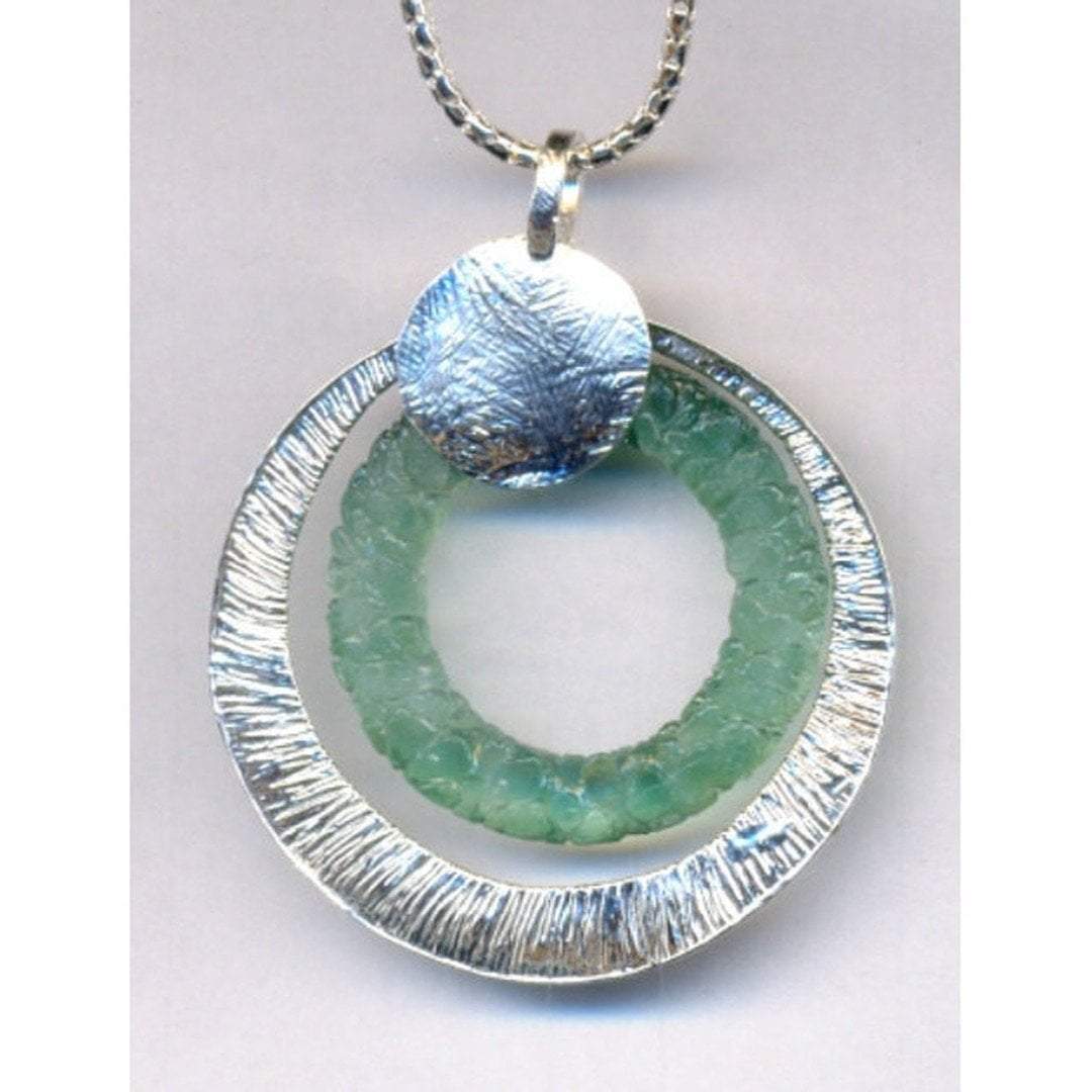 Bluenoemi Necklaces & Pendants Sterling silver necklace, Roman Glass pendant,  Israeli handwork jewelry, Bohemian Jewelry