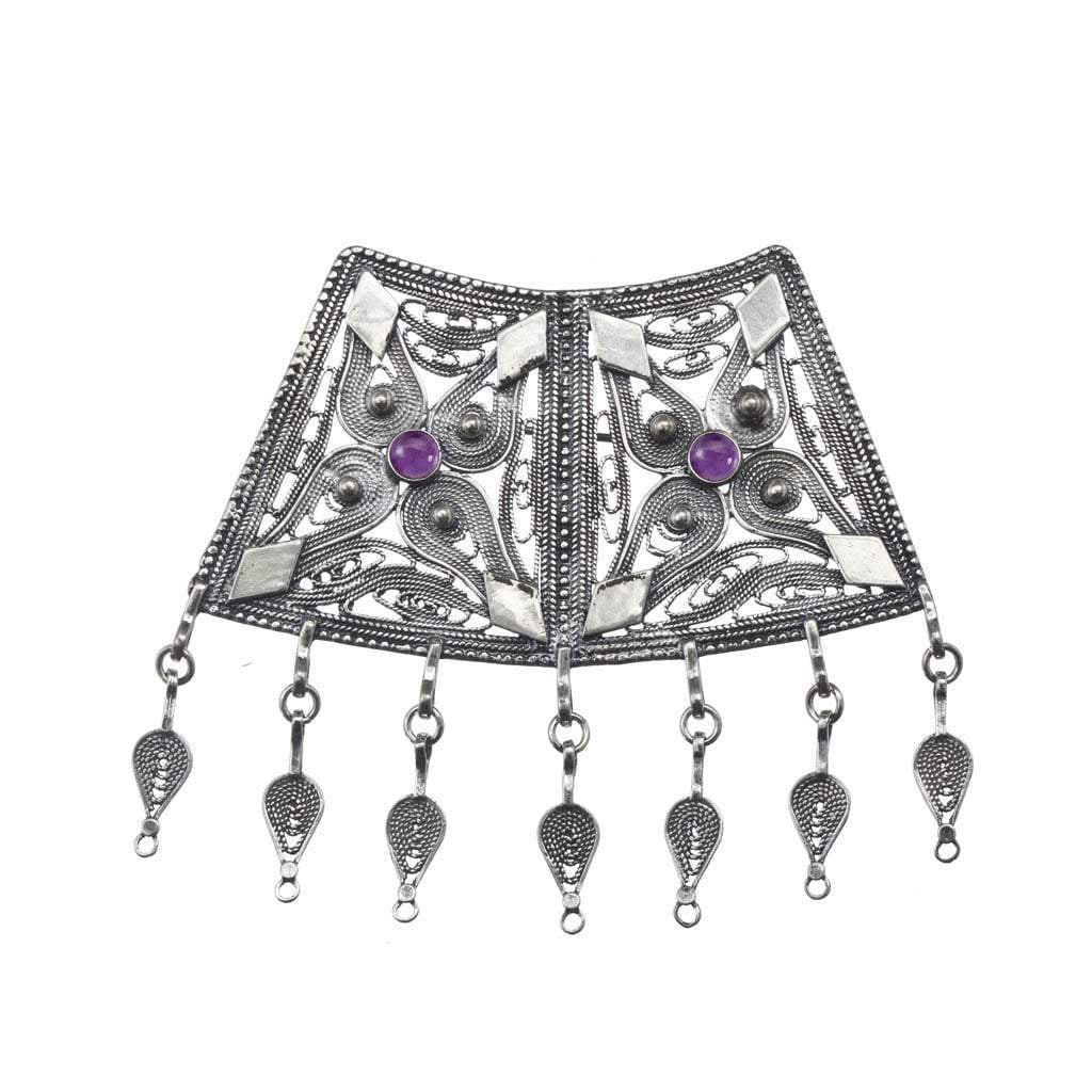 Bluenoemi Yemenite jewelry Necklaces Silver Israeli jewelry filigree ethnic necklace for woman arabesque 