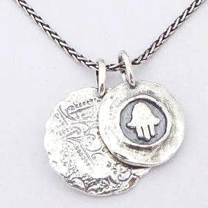 Bluenoemi Necklaces silver Sterling Silver Hamssah Hamsa Necklace for Woman Fatima Hand Israeli Jewelry
