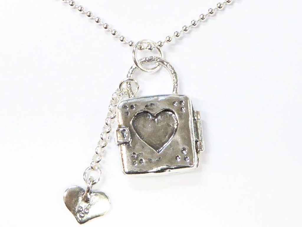 Bluenoemi Necklaces silver Sterling Silver Necklace Love Locket for woman Heart Pendant