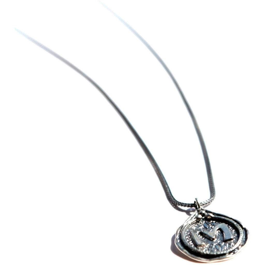 Bluenoemi Necklaces Sterling silver Monogram necklace Israeli handwork Valentine Gift