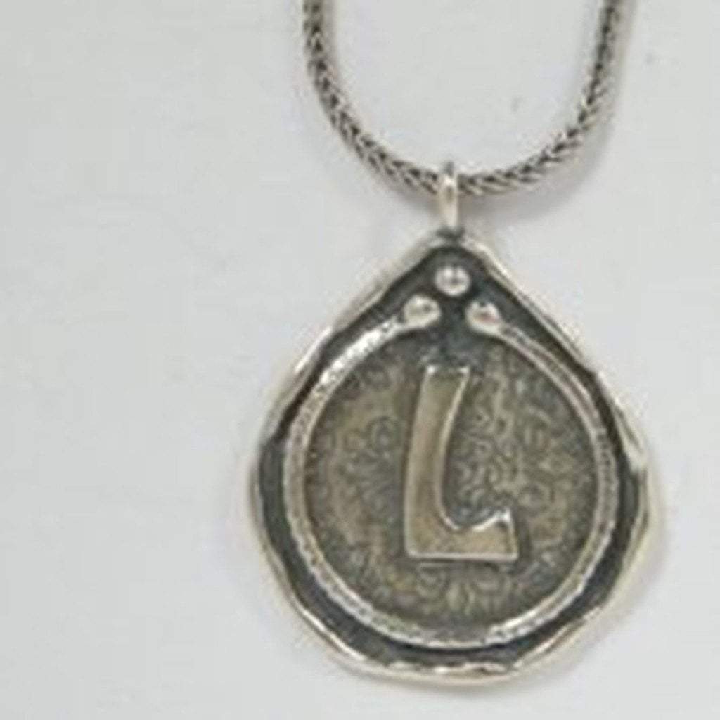Bluenoemi Necklaces Sterling silver Monogram necklace Israeli handwork Valentine Gift