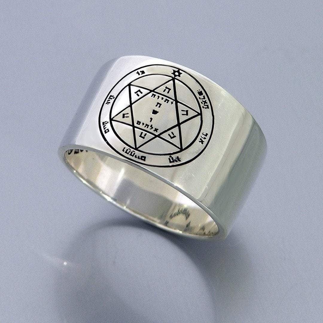 Bluenoemi Rings 5 / silver Bluenoemi Ring of Solomon - Solomon Seal ring - The Kabbalah Health Solomon Seal for Woman.
